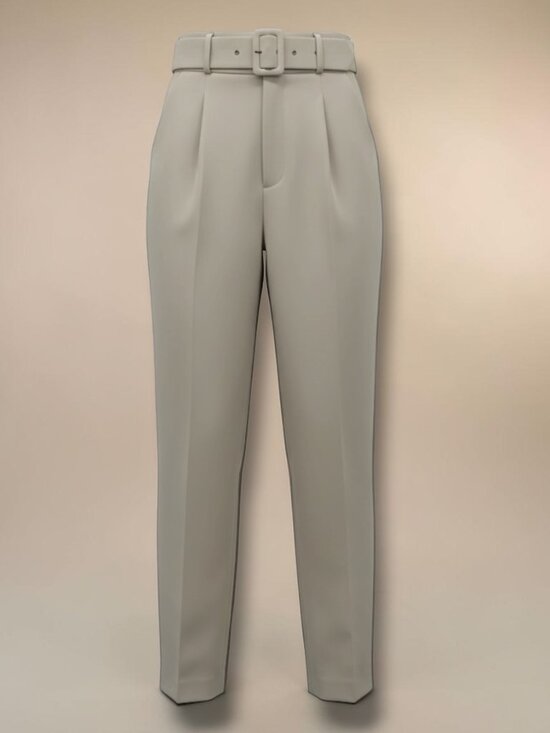Zara Pants - Zara High-Waist Belted Pleated Trousers
